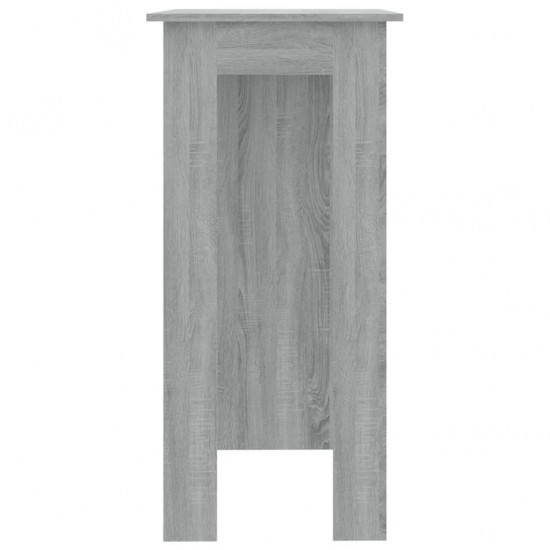 Baro stalas su lentyna, pilkas ąžuolo, 102x50x103,5cm, MDP