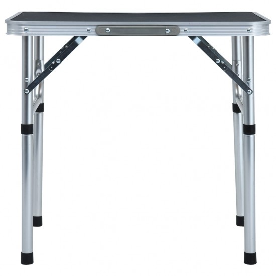 Sulankstomas stovyklavimo stalas, pilkas, 60x45cm, aliuminis
