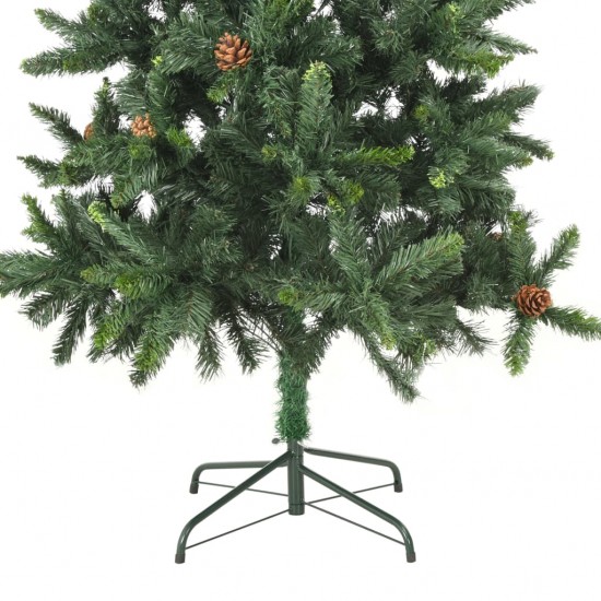 Dirbtinė kalėdinė eglutė su kankorėžiais, žalios sp., 180 cm