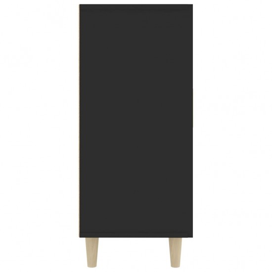 Šoninė spintelė, juodos spalvos, 90x34x80cm, apdirbta mediena