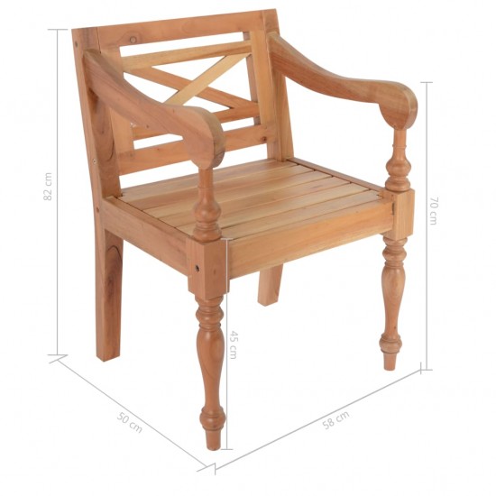 Batavia kėdės, 2 vnt., šviesiai rudos, raudonmedžio masyvas