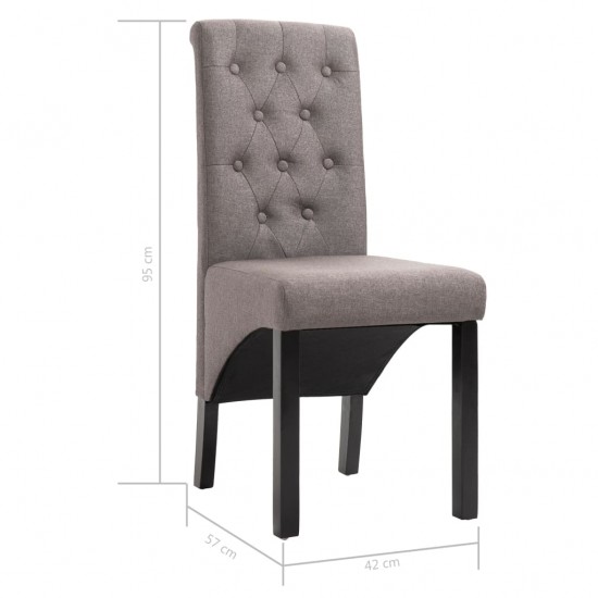 Valgomojo kėdės, 2vnt., taupe spalvos, audinys