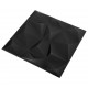 3D sienų plokštės, 12vnt., deimantų juodos, 50x50cm, 3m²