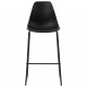 Baro kėdės, 6 vnt., juodos spalvos, plastikas (281501+281502)
