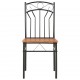 Valgomojo kėdės, 4 vnt., rudos spalvos, MDF