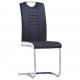 Gembinės valgomojo kėdės, 2vnt., juodos spalvos, dirbtinė oda