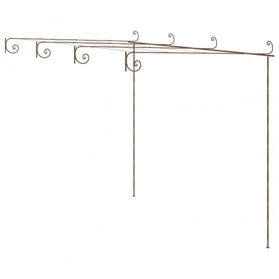 Sodo pergolė, senovinės rudos spalvos, 4x3x2,5m, geležis