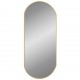 Sieninis veidrodis, auksinės spalvos, 70x30cm, ovalo formos