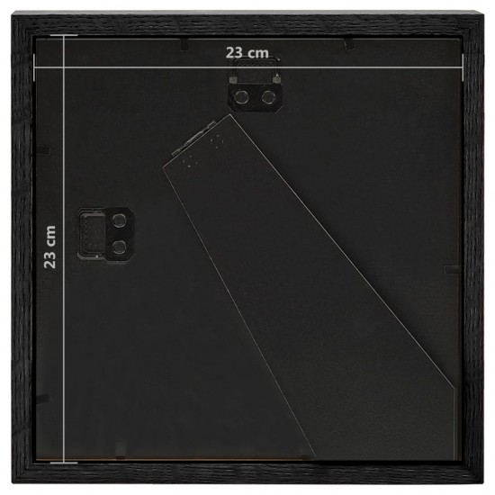 3D Nuotraukų rėmeliai, 3vnt., juodi, 23x23cm