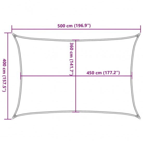 Uždanga nuo saulės, kreminės spalvos, 4x5m, HDPE, 160g/m²