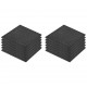 Plytelės apsaug. nuo kritimų, 12vnt., juodos, 50x50x3cm, guma