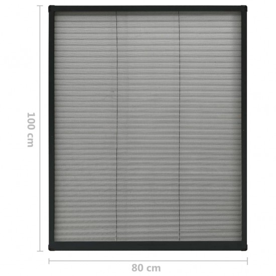 Tinklelis nuo vabzdžių langams, antracito, 80x100cm, aliuminis