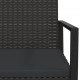 Sodo suoliukas su pagalvėlėmis, juodas, 106cm, poliratanas