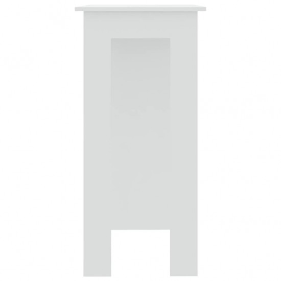 Baro stalas su lentyna, baltos spalvos, 102x50x103,5cm, MDP