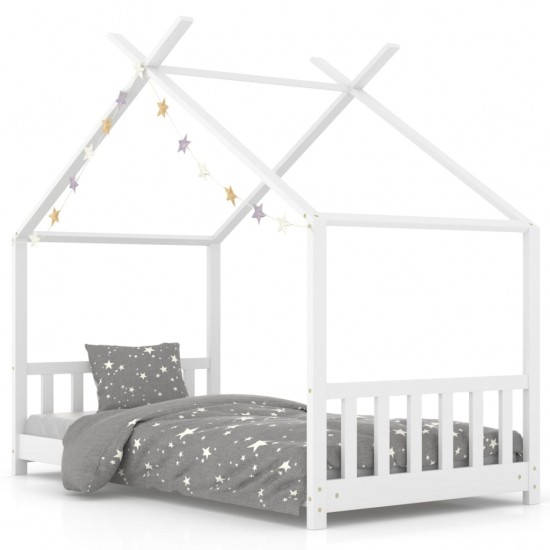 Vaikiškos lovos rėmas, baltos spalvos, 70x140cm, pušies masyvas