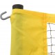 Badmintono tinklas, geltonas ir juodas, 600x155cm, PE audinys
