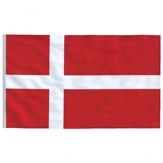 Danijos vėliava su stiebu, aliuminis, 5,55m