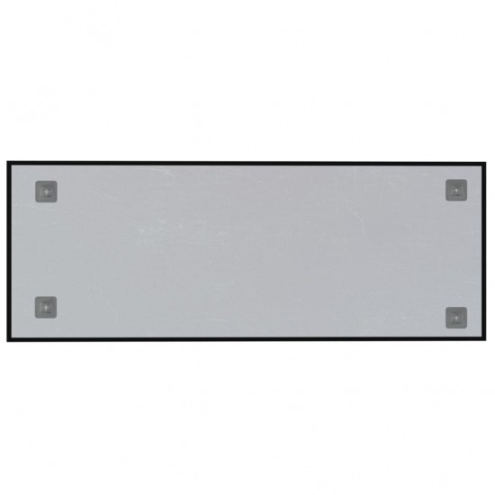 Sieninė magnetinė lenta, juoda, 80x30cm, grūdintas stiklas