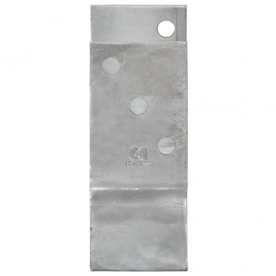 Tvoros stulpai, 6vnt., sidabrinės spalvos, 12x6x15cm, plienas