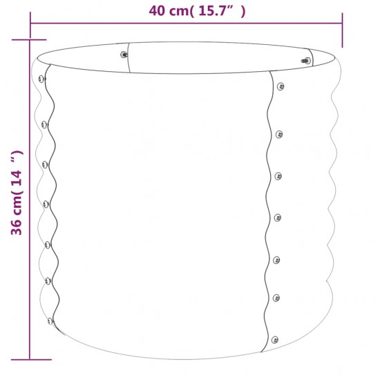 Sodo lovelis, antracito, 40x40x36cm, plienas