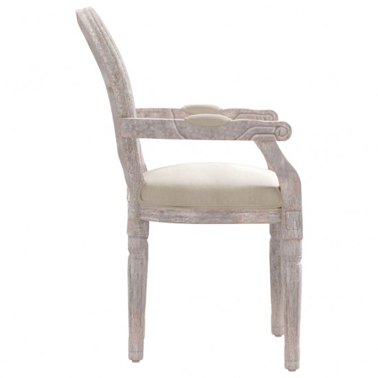 Valgomojo kėdė, smėlio spalvos, 54x56x96,5cm, linas