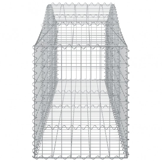 Išlenkti gabiono krepšiai, 18vnt., 200x50x60/80cm, geležis