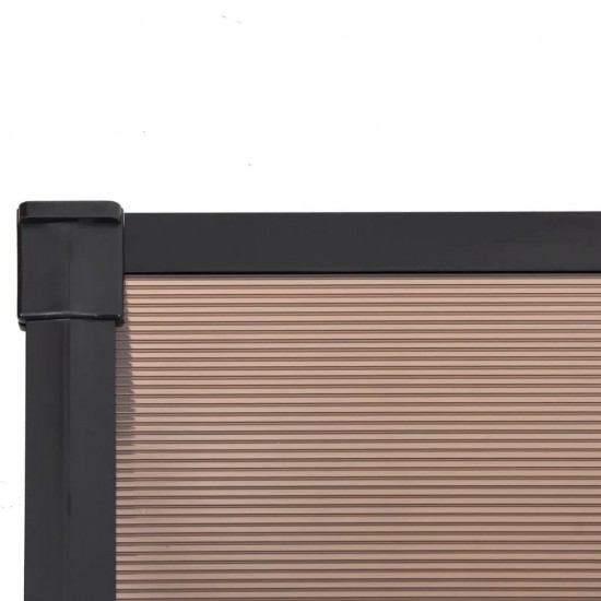 Stogelis durims, juodos spalvos, 152,5x90cm, polikarbonatas