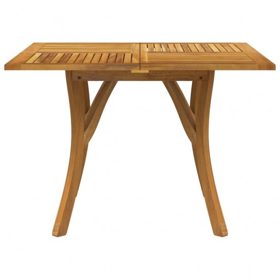Sodo stalas, 110x110x75cm, akacijos medienos masyvas