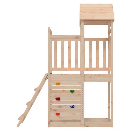 Žaidimų bokštas su kopėčiomis/sienele, 52,5x110,5x214cm, pušis