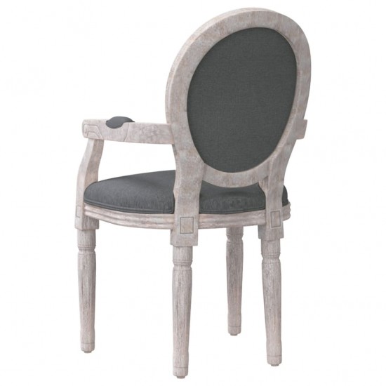 Valgomojo kėdė, tamsiai pilkos spalvos, 54x56x96,5cm, audinys