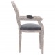 Valgomojo kėdė, tamsiai pilkos spalvos, 54x56x96,5cm, aksomas