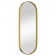 Prie sienos montuojamas veidrodis, auksinis, 15x40cm, ovalus