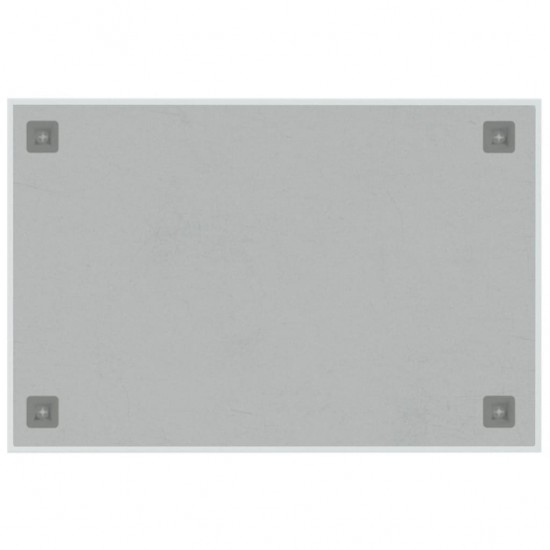 Sieninė magnetinė lenta, balta, 60x40cm, grūdintas stiklas