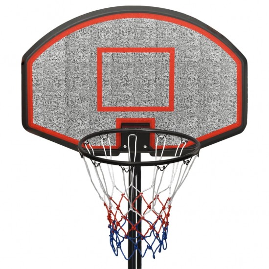 Krepšinio stovas, juodos spalvos, 282–352cm, polietilenas