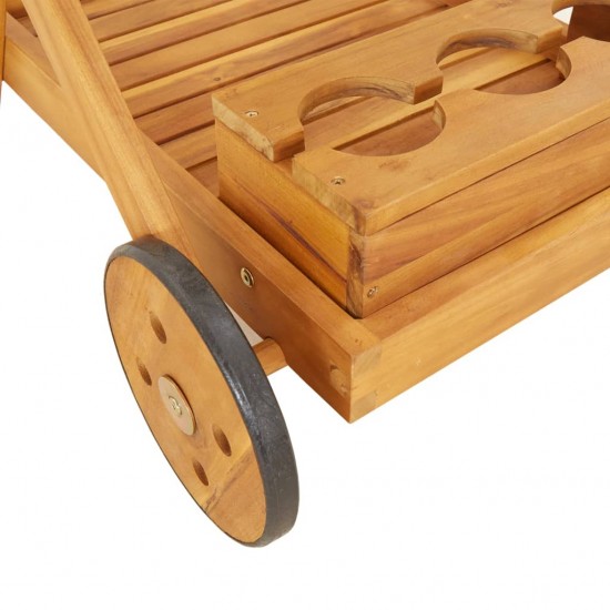 Arbatos vežimėlis, 54x87x90cm, akacijos medienos masyvas