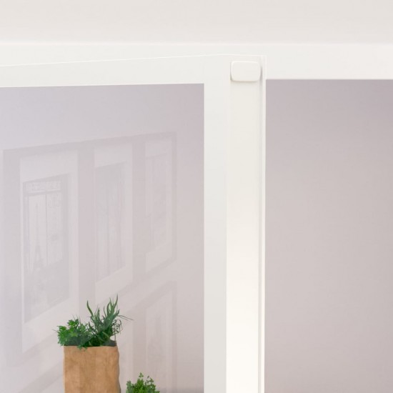 Vidaus durys, baltos, 76x201,5cm, grūdintas stiklas/aliuminis