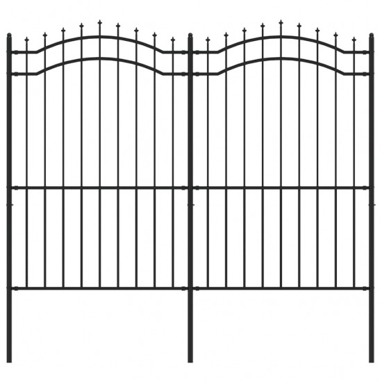 Sodo tvora su smailiomis viršūnėmis, juoda, 222cm, plienas
