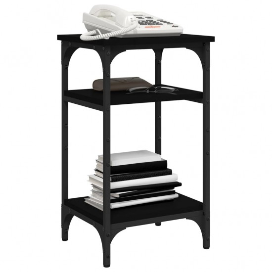 Šoninis staliukas, juodos spalvos, 35x30x60cm, apdirbta mediena