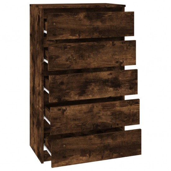 Spintelė su stalčiais, dūminio ąžuolo, 60x36x103cm, mediena