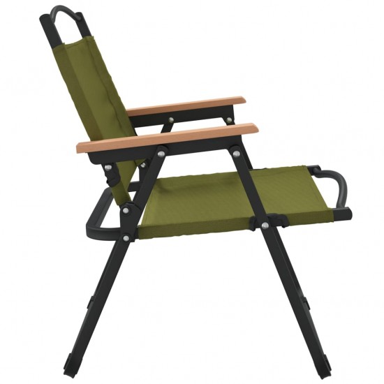 Stovyklavimo kėdės, 2vnt., žalios, 54x43x59cm, oksfordo audinys