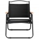 Stovyklavimo kėdės, 2vnt., juodos, 54x43x59cm, oksfordo audinys