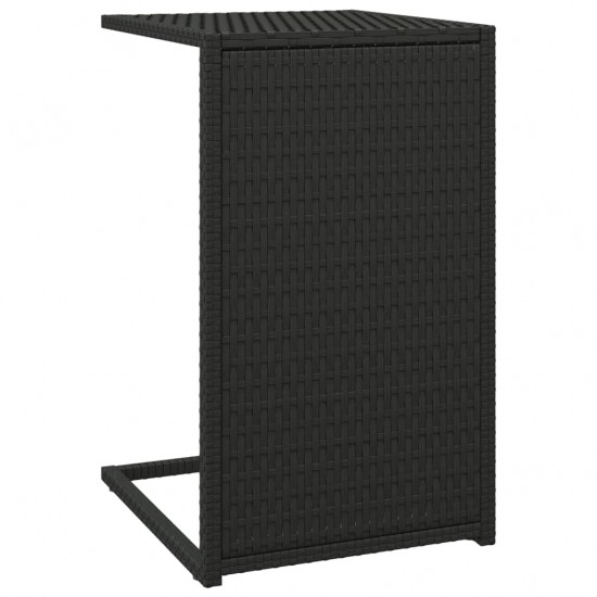 C formos staliukas, juodos spalvos, 40x35x60cm, poliratanas