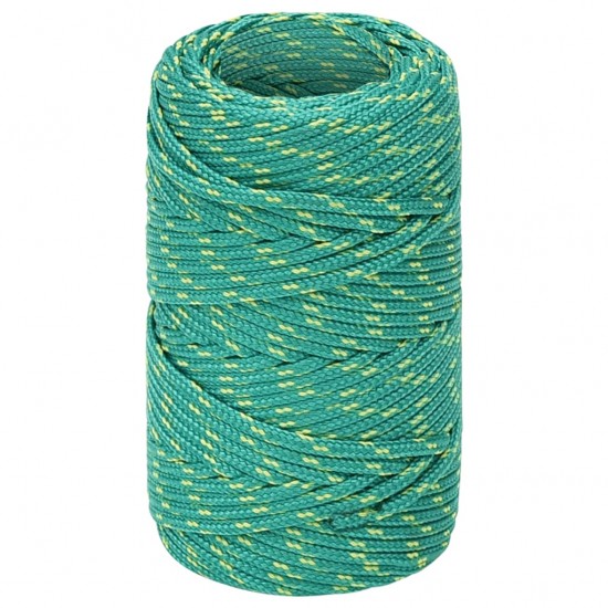 Valties virvė, žalios spalvos, 2mm, 500m, polipropilenas