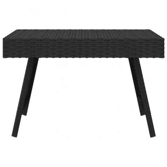 Sulankstomas šoninis staliukas, juodas, 60x40x38cm, poliratanas