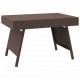 Sulankstomas šoninis staliukas, rudas, 60x40x38cm, poliratanas