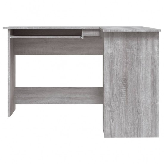 Kampinis rašomasis stalas, pilkas ąžuolo, 120x140x75cm, mediena