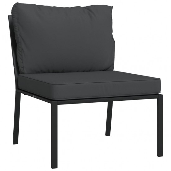 Sodo kėdės su pilkomis pagalvėlėmis, 2vnt., 60x74x79cm, plienas