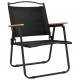 Stovyklavimo kėdės, 2vnt., juodos, 54x55x78cm, oksfordo audinys