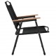Stovyklavimo kėdės, 2vnt., juodos, 54x55x78cm, oksfordo audinys