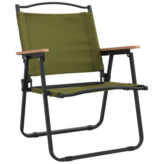 Stovyklavimo kėdės, 2vnt., žalios, 54x55x78cm, oksfordo audinys